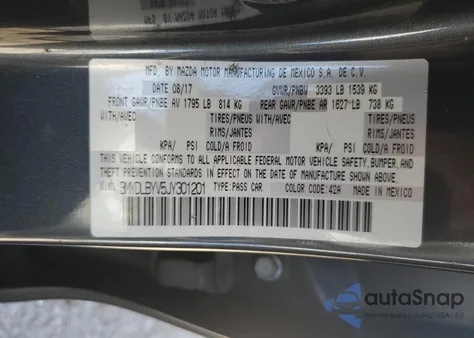 2018 Toyota Yaris Ia z USA, uszkodzony, nr VIN 3MYDLBYV5JY301201
